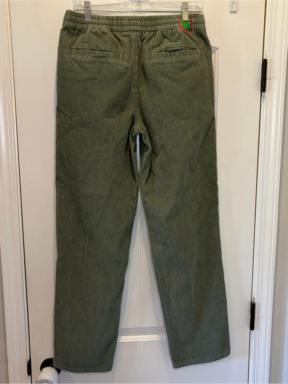 Empyre Green Corduroy Relaxed Fit Drawstring Pants Mens Size Small